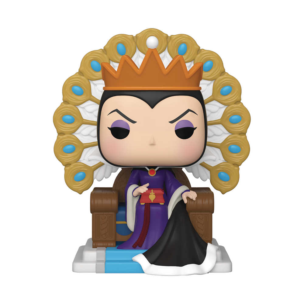 Pop Deluxe Disney Evil Queen On Throne Vinyl Figure
