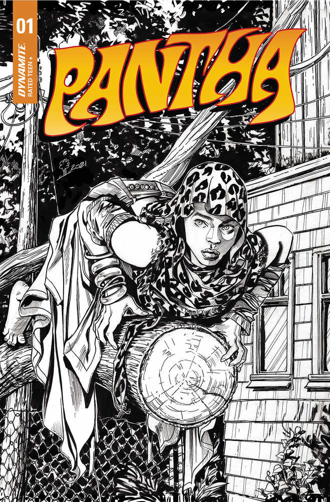 Pantha #1 Cover G 10 Copy Variant Edition Pianta Black & White