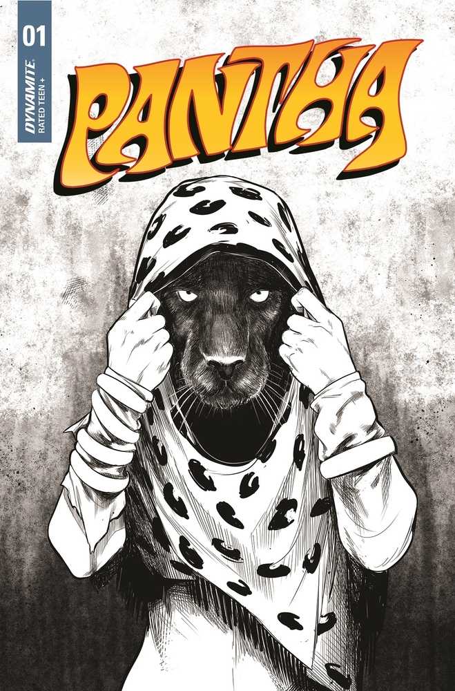 Pantha #1 Cover R 7 Copy Foc Variant Edition Sarraseca Black & White