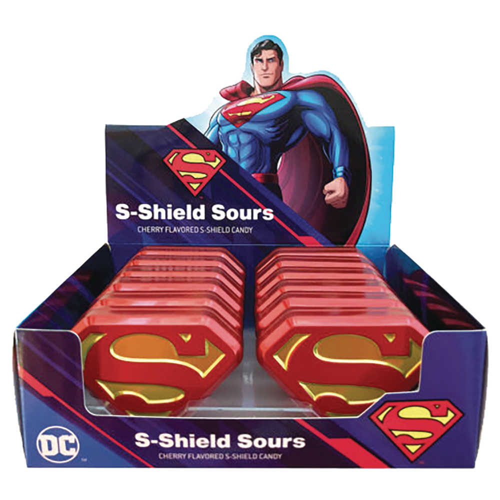 DC Superman S-Shield Sour Candy Display