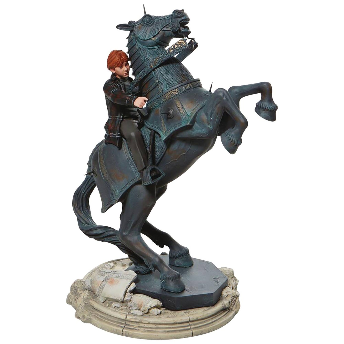 Harry Potter Ron On Chess Horse 12in Statue