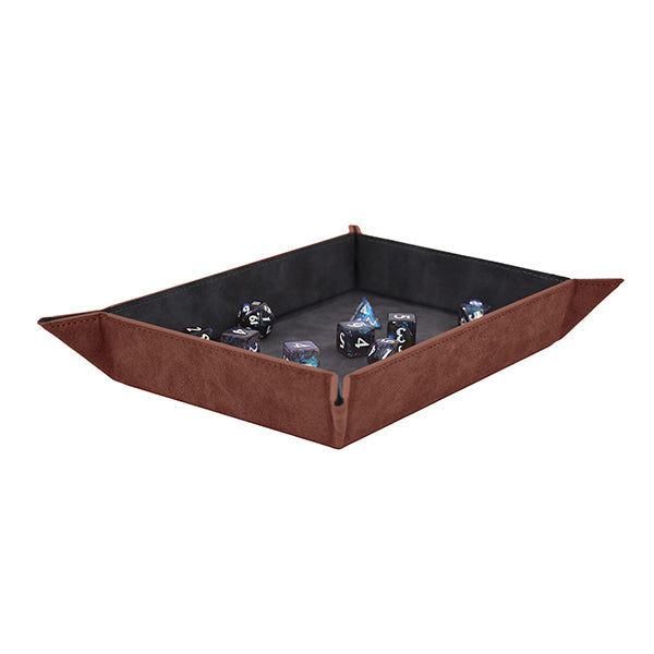 Dice Tray: Foldable Suede Jet