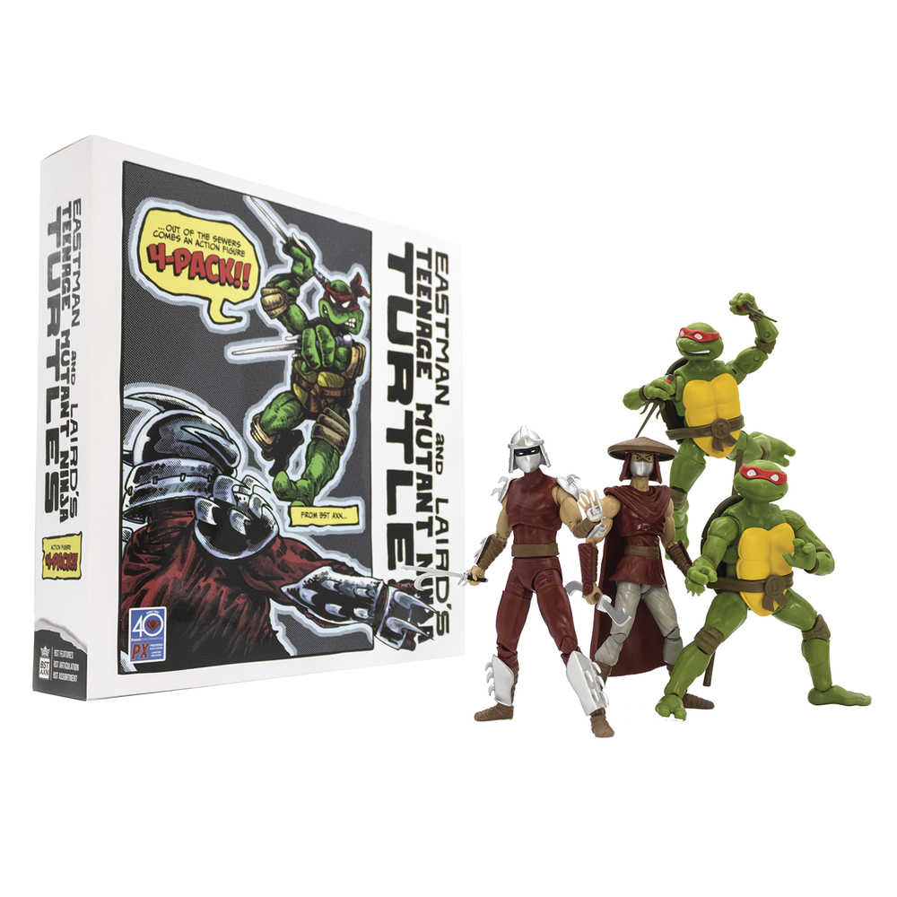 Bst Axn Teenage Mutant Ninja Turtles Classic Comic Previews Exclusive Action Figure 4pc Box Set 2 (N