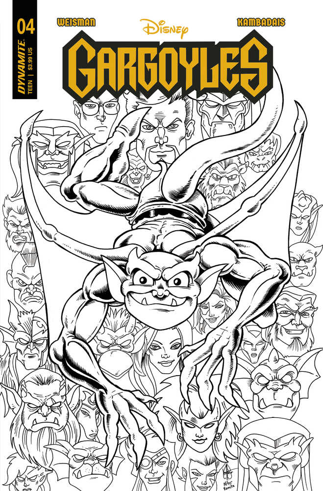 Gargoyles #4 Cover U 7 Copy Foc Variant Edition Haeser Line Art