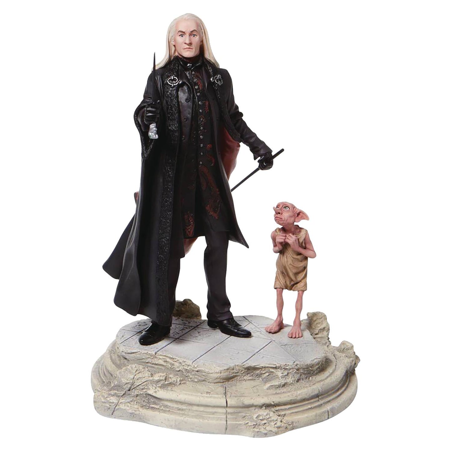 Harry Potter Lucious Malfoy With Dobby 9.5in Statue