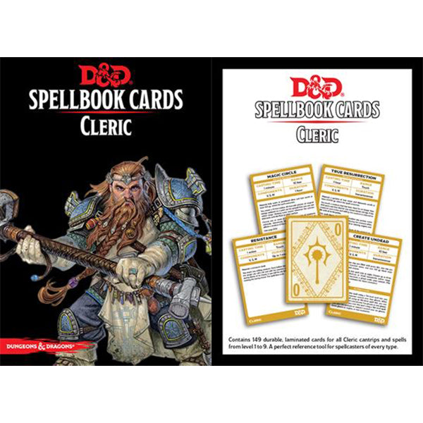 D&D 5th Edition: Spellbook Cards: Cleric Deck (149 Cards).
