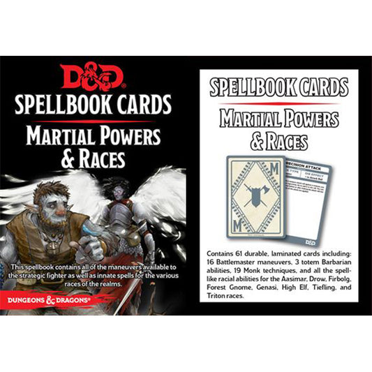 D&D 5th Edition: Spellbook Cards: Martial Deck (61 Cards).